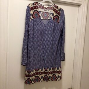 Womens Umgee Aztec Print Tunic Dress